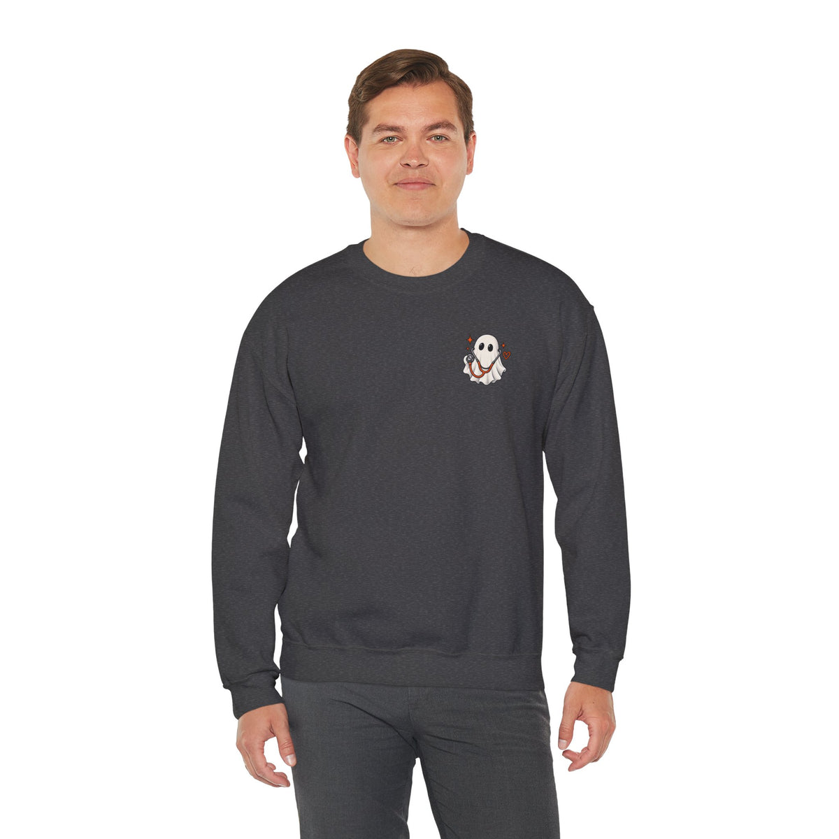 ER Nurse Halloween Sweatshirt | Spooky Shifts Emergency Room Nurse Crewneck | Front & Back Print