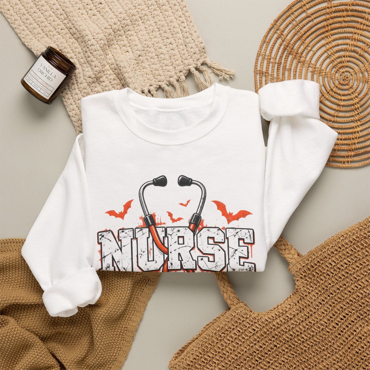 Halloween Nurse Sweatshirt / Stethoscope