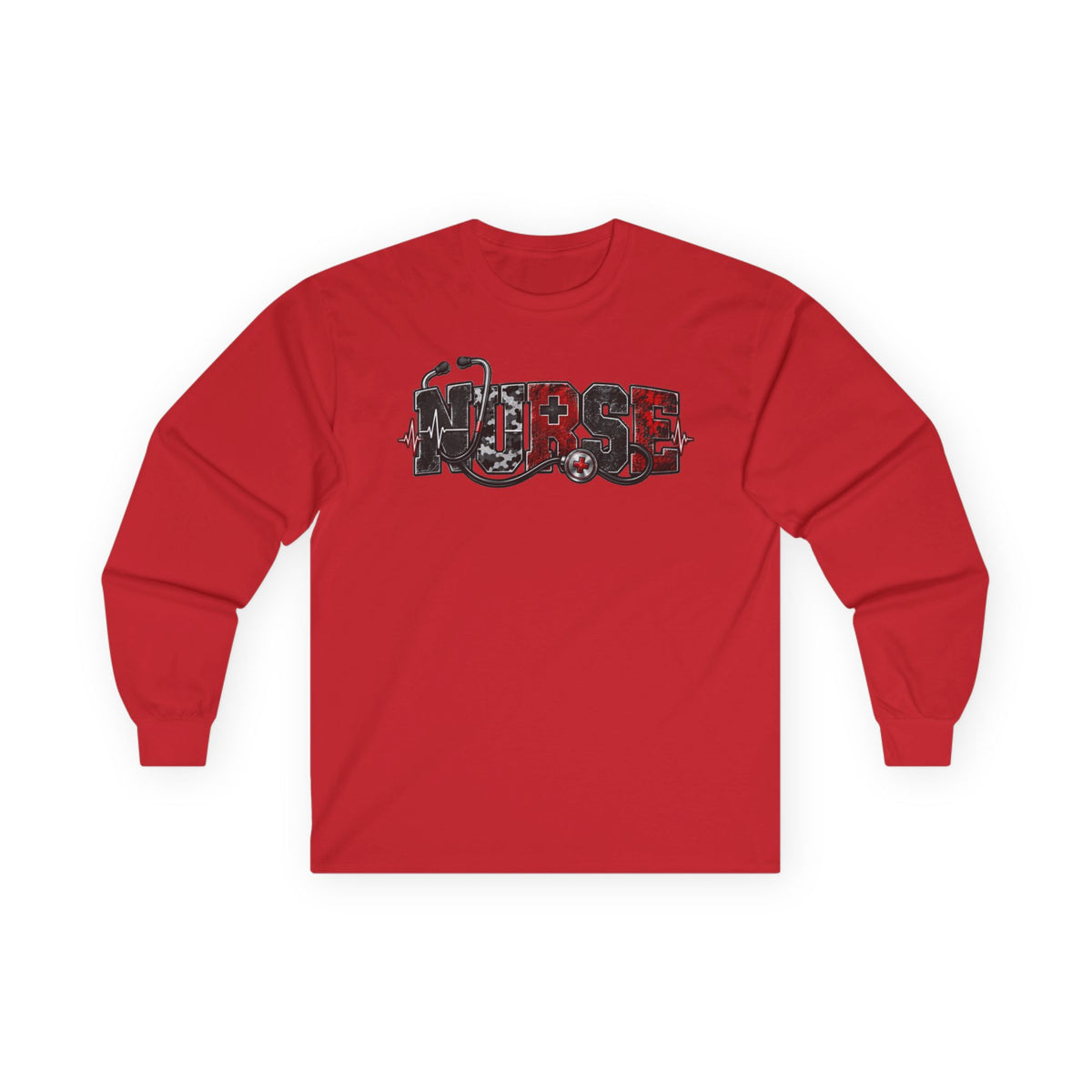 Nurse Stethoscope Long Sleeve Tee
