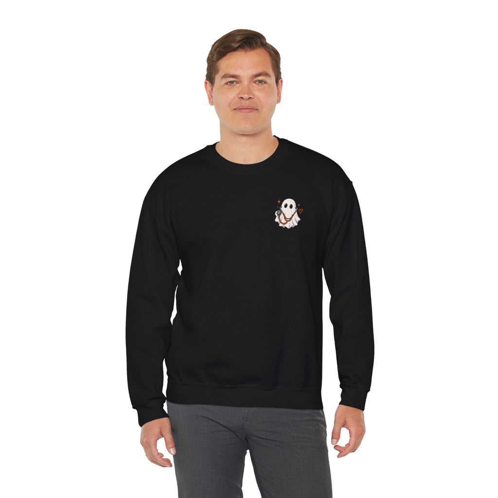 ER Nurse Halloween Sweatshirt | Spooky Shifts Emergency Room Nurse Crewneck | Front & Back Print