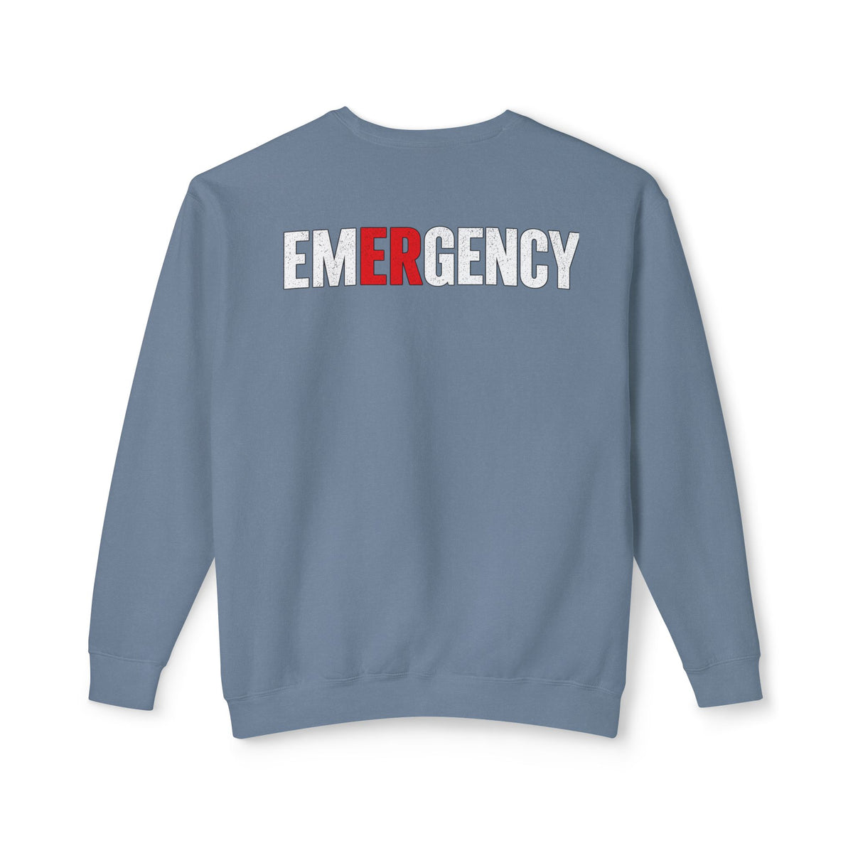 RN Emergency Crewneck Sweatshirt — "EMERGENCY" ER Highlight & Rhythm Design