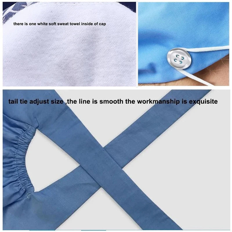 Button Scrub Cap for Nurses