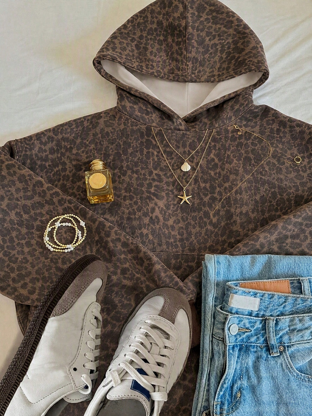Women's Leopard Print Hooded Sweatshirt🐆