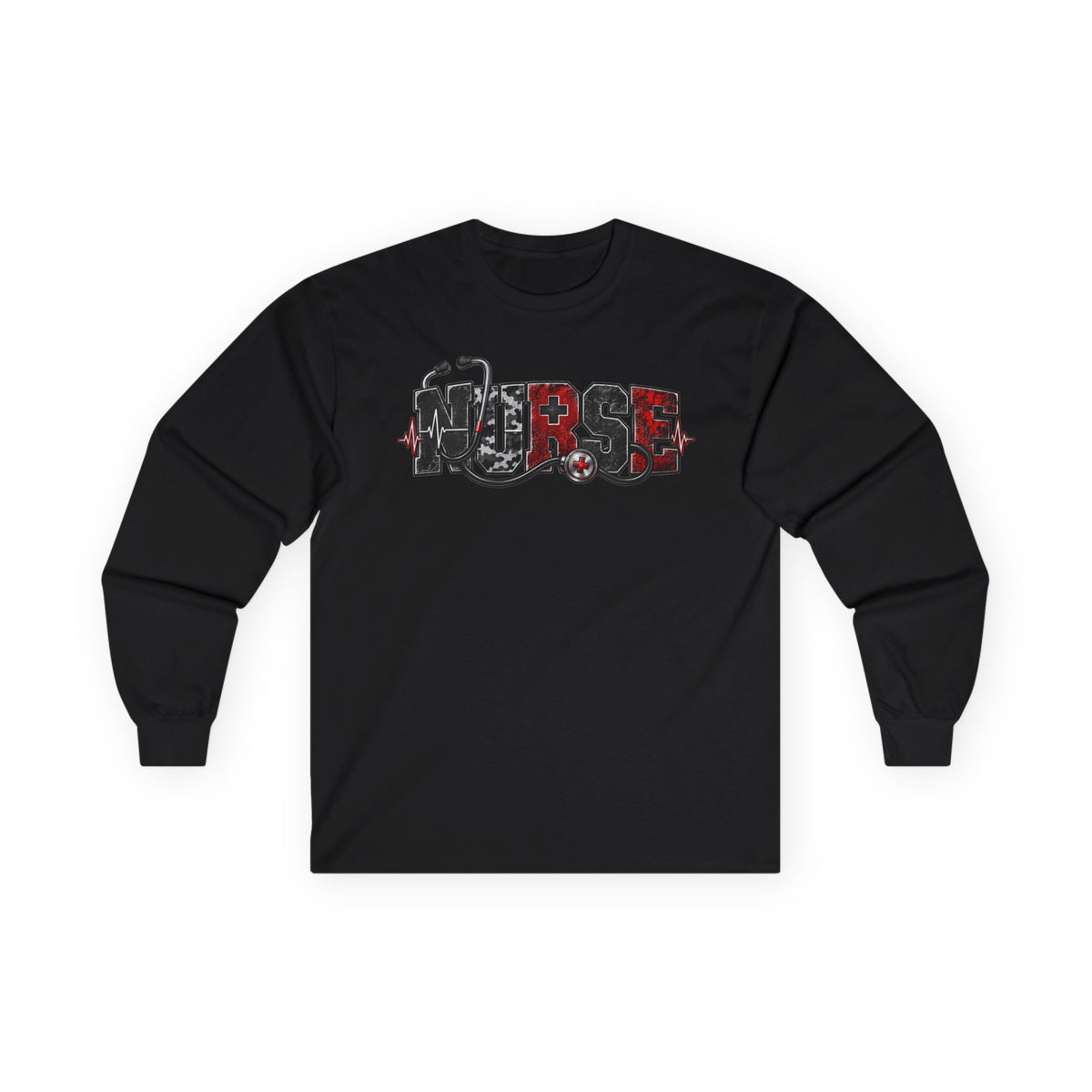Nurse Stethoscope Long Sleeve Tee