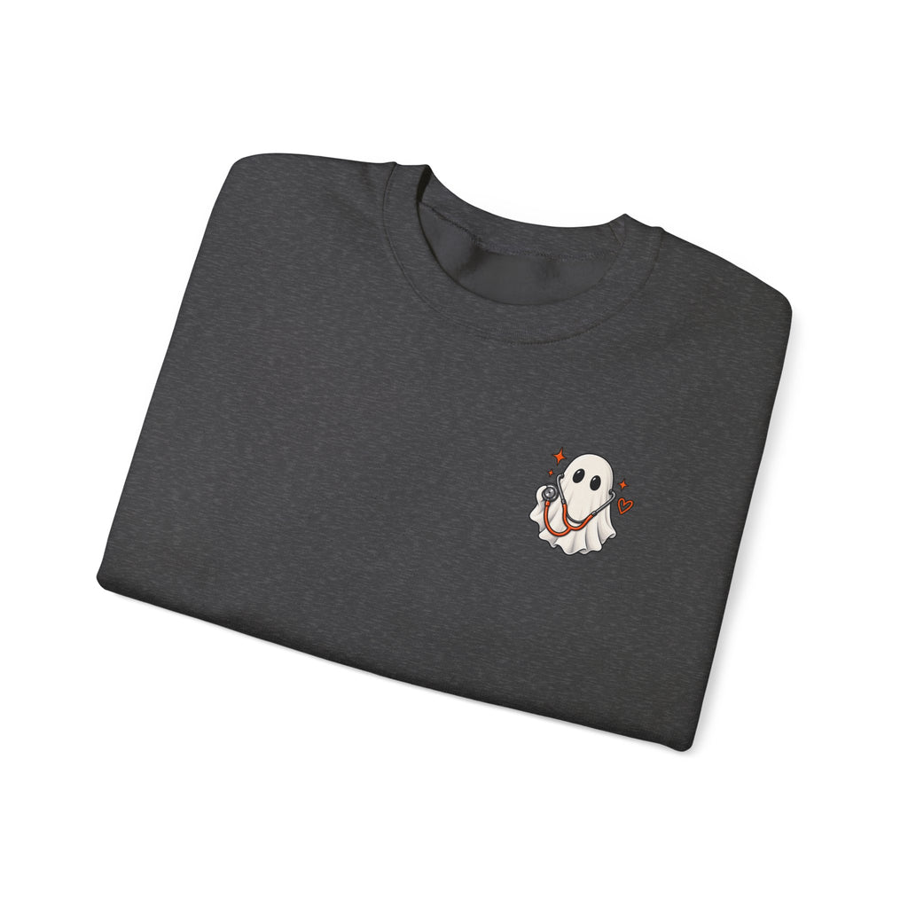 ER Nurse Halloween Sweatshirt | Spooky Shifts Emergency Room Nurse Crewneck | Front & Back Print