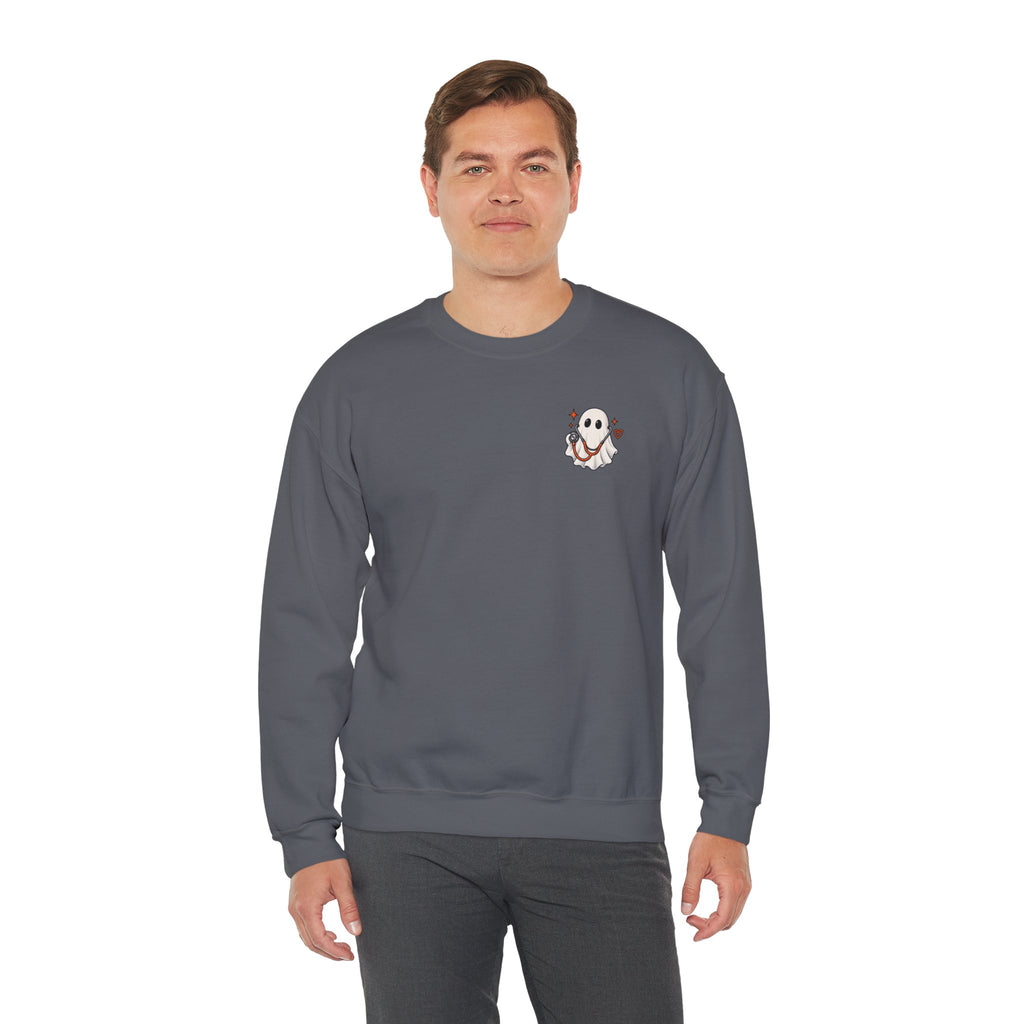 ER Nurse Halloween Sweatshirt | Spooky Shifts Emergency Room Nurse Crewneck | Front & Back Print