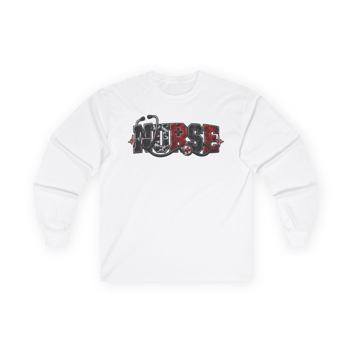 Nurse Stethoscope Long Sleeve Tee