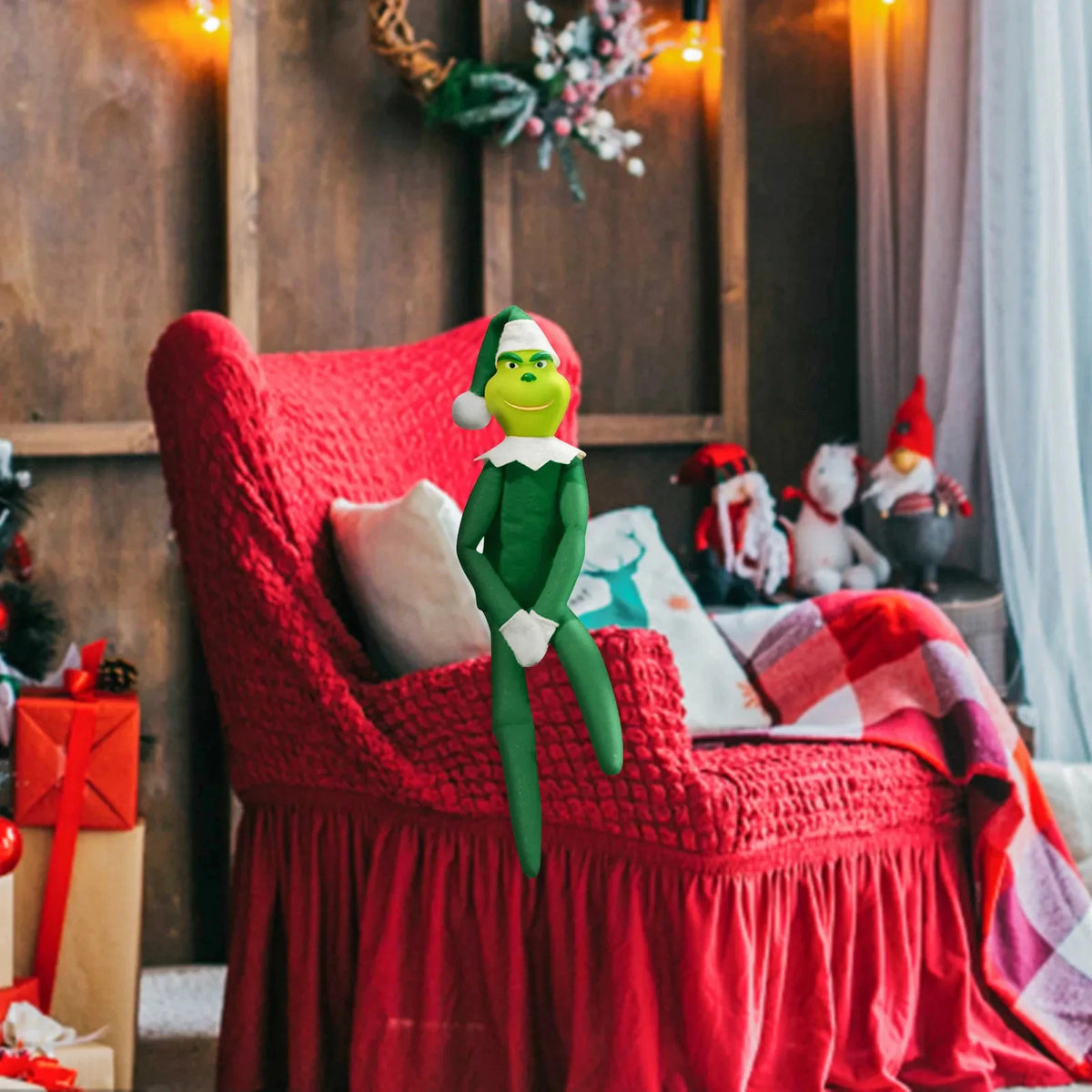 Christmas Elf Doll--Cute Holiday Shelf & Stocking Decor