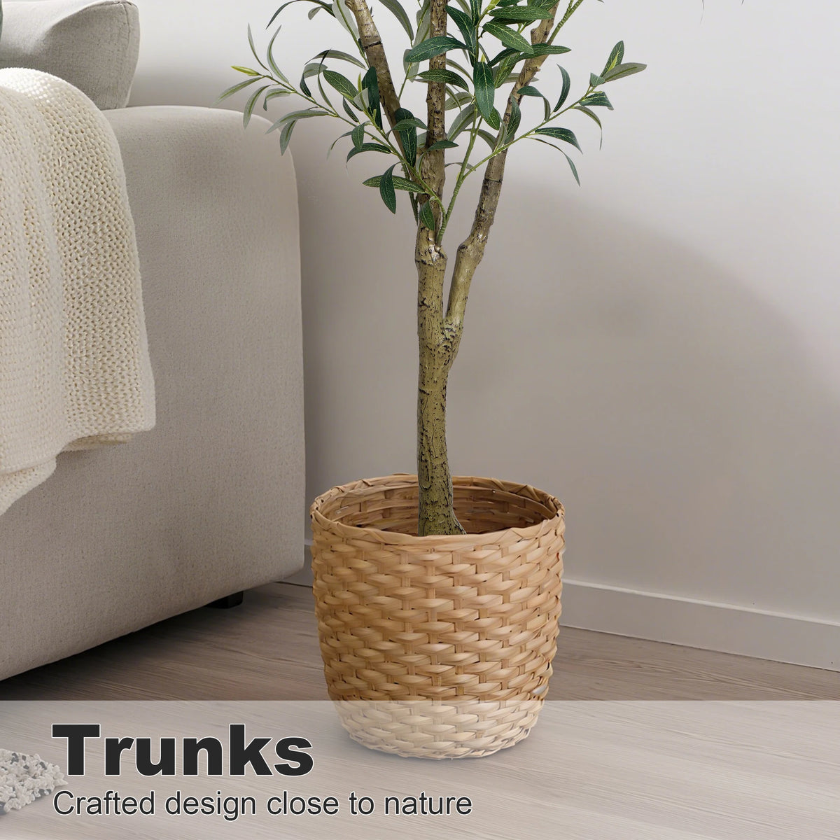 Artificial Olive Tree with Natural Look Trunk-- 5.25ft, 6ft & 7ft