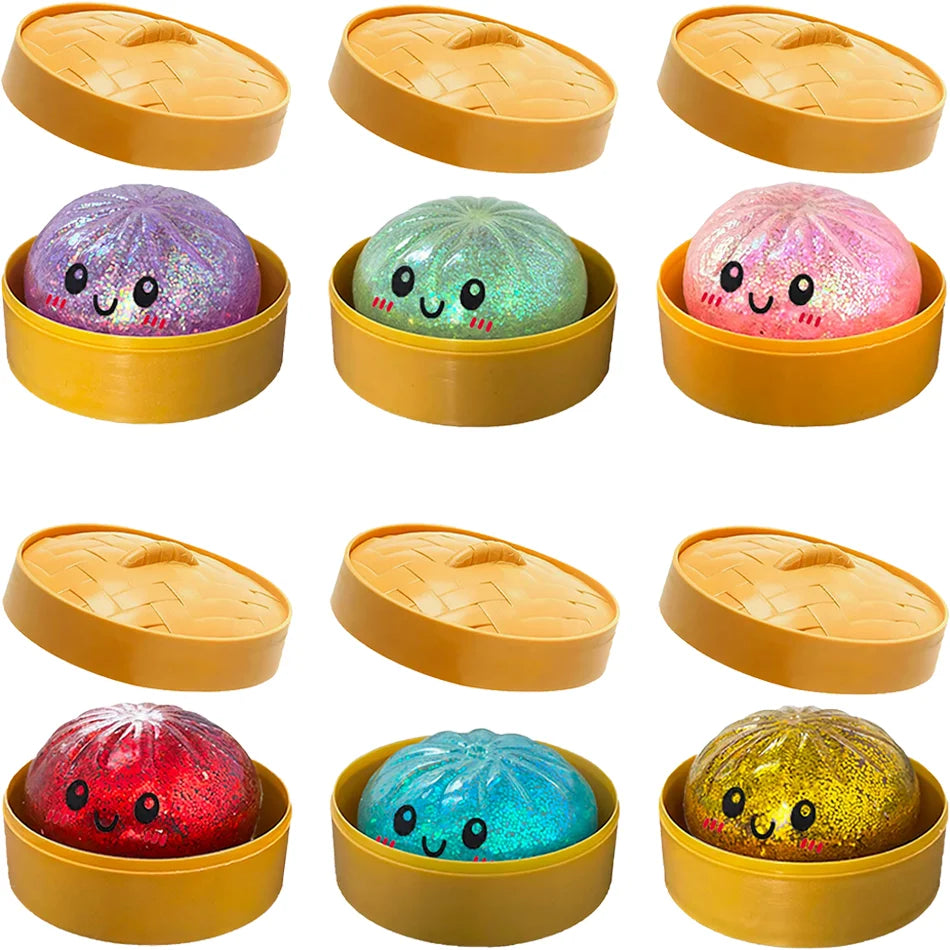Glitter Dumpling Squishy Stress Relief Toy