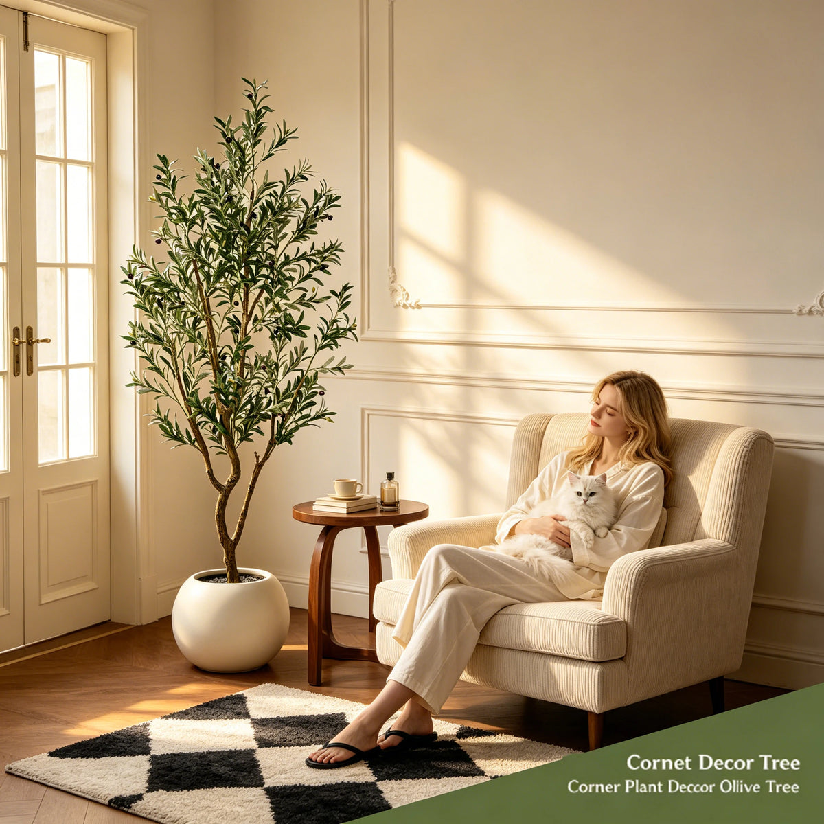 Artificial Olive Tree with Natural Look Trunk-- 5.25ft, 6ft & 7ft